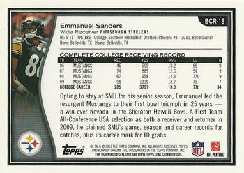 2010 Topps Chrome - Bowman Chrome Rookies #BCR-18 Emmanuel Sanders Back