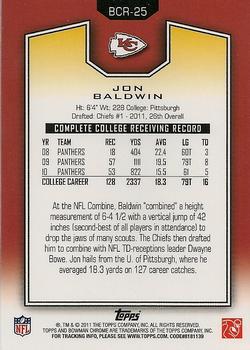 2011 Topps Chrome - Bowman Chrome Rookies #BCR-25 Jon Baldwin Back