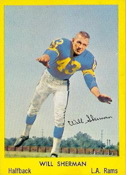 1960 Bell Brand Los Angeles Rams #21 Will Sherman Front