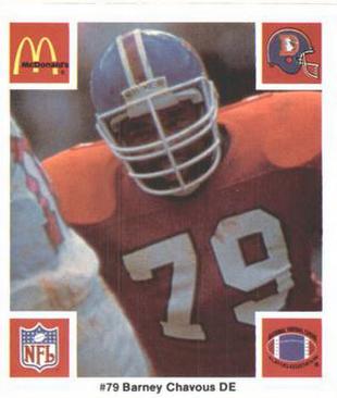1986 McDonald's Denver Broncos #NNO Barney Chavous Front