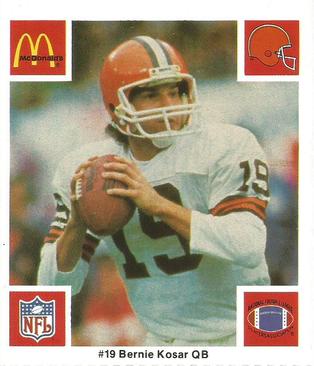 1986 McDonald's Cleveland Browns #NNO Bernie Kosar Front