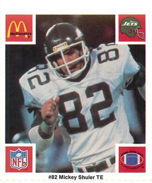 1986 McDonald's New York Jets #NNO Mickey Shuler Front