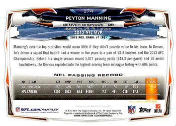2014 Topps #174 Peyton Manning Back