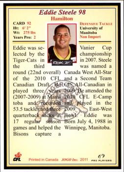 2011 JOGO #92 Eddie Steele Back