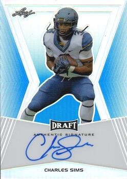 2014 Leaf Metal Draft - Prismatic Blue #BA-CS1 Charles Sims Front