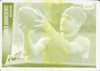 2014 SAGE HIT - Printing Plates Yellow #64 Jared Abbrederis Front