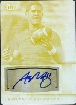 2014 SAGE HIT - Autographs Printing Plates Yellow #A111 Aaron Murray Front