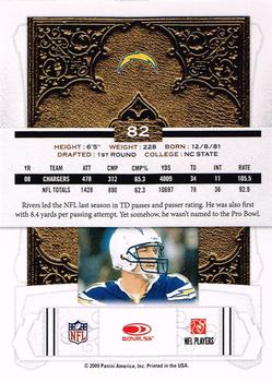 2009 Donruss Classics #82 Philip Rivers Back