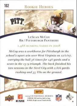 2009 Upper Deck Heroes #102 LeSean McCoy Back