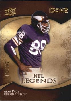 2009 Upper Deck Icons #198 Alan Page Front
