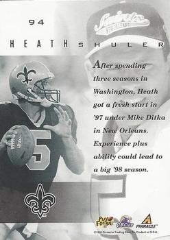 1998 Pinnacle Mint #94 Heath Shuler Back