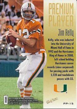 2013 Fleer Retro - Skybox Premium Players #PP-15 Jim Kelly Back