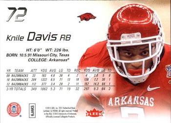 2013 Fleer Retro - Flair Showcase #72 Knile Davis Back