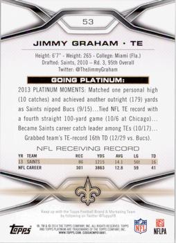 2014 Topps Platinum #53 Jimmy Graham Back