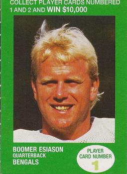 1990 British Petroleum Contest Rules Back #1B Boomer Esiason Front