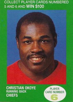 1990 British Petroleum Contest Rules Back #6E Christian Okoye Front