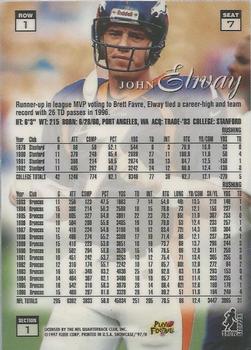 1997 Flair Showcase - Flair Showcase Row 1 (Grace) #7 John Elway Back