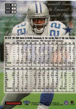 1998 Flair Showcase - Flair Showcase Row 1 (Grace) #2 Emmitt Smith Back