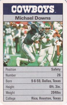 1987 Ace Fact Pack Dallas Cowboys #4 Michael Downs Front