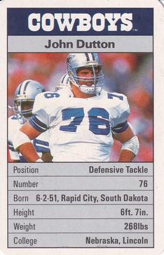 1987 Ace Fact Pack Dallas Cowboys #5 John Dutton Front