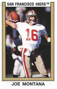 1989 Panini Stickers (UK) #157 Joe Montana Front