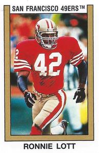 1989 Panini Stickers (UK) #166 Ronnie Lott Front