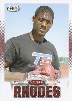 2013 SAGE HIT - Red #127 Xavier Rhodes Front