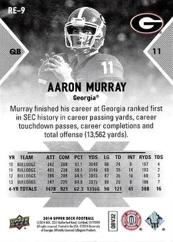 2014 Upper Deck - Rookie Exclusives #RE-9 Aaron Murray Back