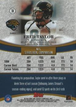 1999 Topps Gold Label - Class 2 #30 Fred Taylor Back