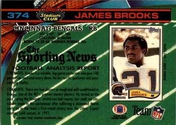 1991 Stadium Club - Super Bowl XXVI #374 James Brooks Back