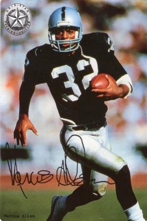 1990 Star-Cal Grid-Star Decals #NNO Marcus Allen Front