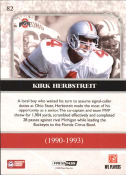 2009 Press Pass Legends #82 Kirk Herbstreit Back