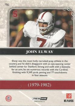 2009 Press Pass Legends #96 John Elway Back