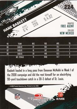 2009 Score Inscriptions #224 Hank Baskett Back