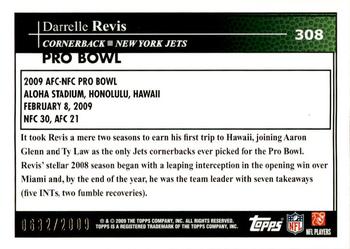 2009 Topps - Gold #308 Darrelle Revis Back