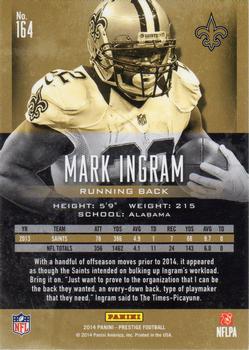 2014 Panini Prestige #164 Mark Ingram Back