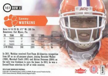 2014 Flair Showcase #161 Sammy Watkins Back