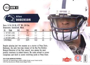 2014 Flair Showcase #163 Allen Robinson Back