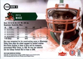2014 Flair Showcase #193 Jerry Rice Back