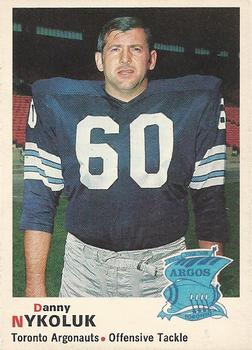 1970 O-Pee-Chee CFL #2 Danny Nykoluk Front