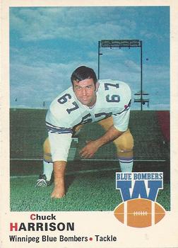 1970 O-Pee-Chee CFL #65 Chuck Harrison Front