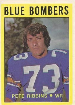 1972 O-Pee-Chee CFL #112 Pete Ribbins Front