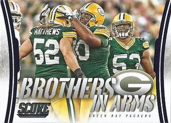 2014 Score - Brothers in Arms Blue #BA-12 Green Bay Packers Front