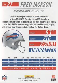 2014 Score - End Zone #27 Fred Jackson Back