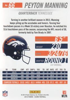 2014 Score - End Zone #66 Peyton Manning Back