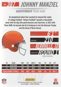 2014 Score - Scorecard #387 Johnny Manziel Back