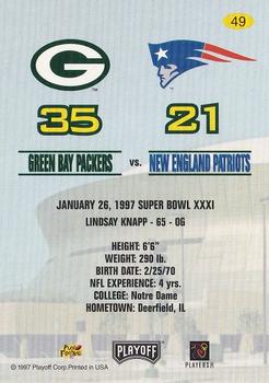 1997 Playoff Green Bay Packers Super Sunday #49 Lindsay Knapp Back