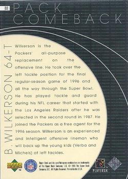 1998 Upper Deck ShopKo Green Bay Packers II #88 Bruce Wilkerson Back