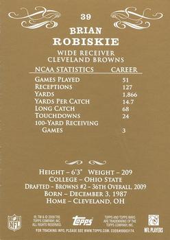 2009 Topps Mayo #39 Brian Robiskie Back