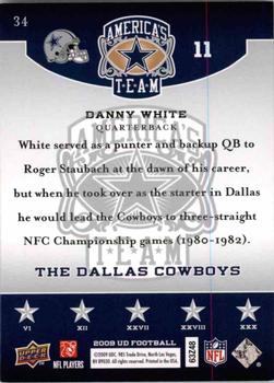 2009 Upper Deck America's Team #34 Danny White Back